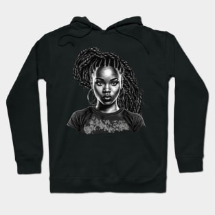 Black Girl with Braids, Black Girl Magic Hoodie